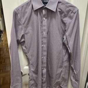 Bonobos Men's Red Blue and White Checkered Dress Shirt